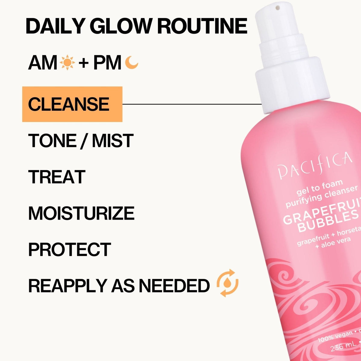 Grapefruit Bubbles Gel to Foam Purifying Cleanser
