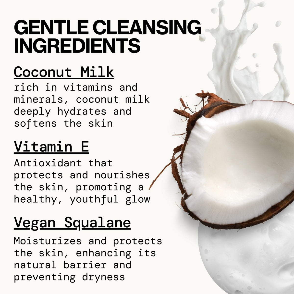 Coconut Whip Cream to Foam Gentle Cleanser