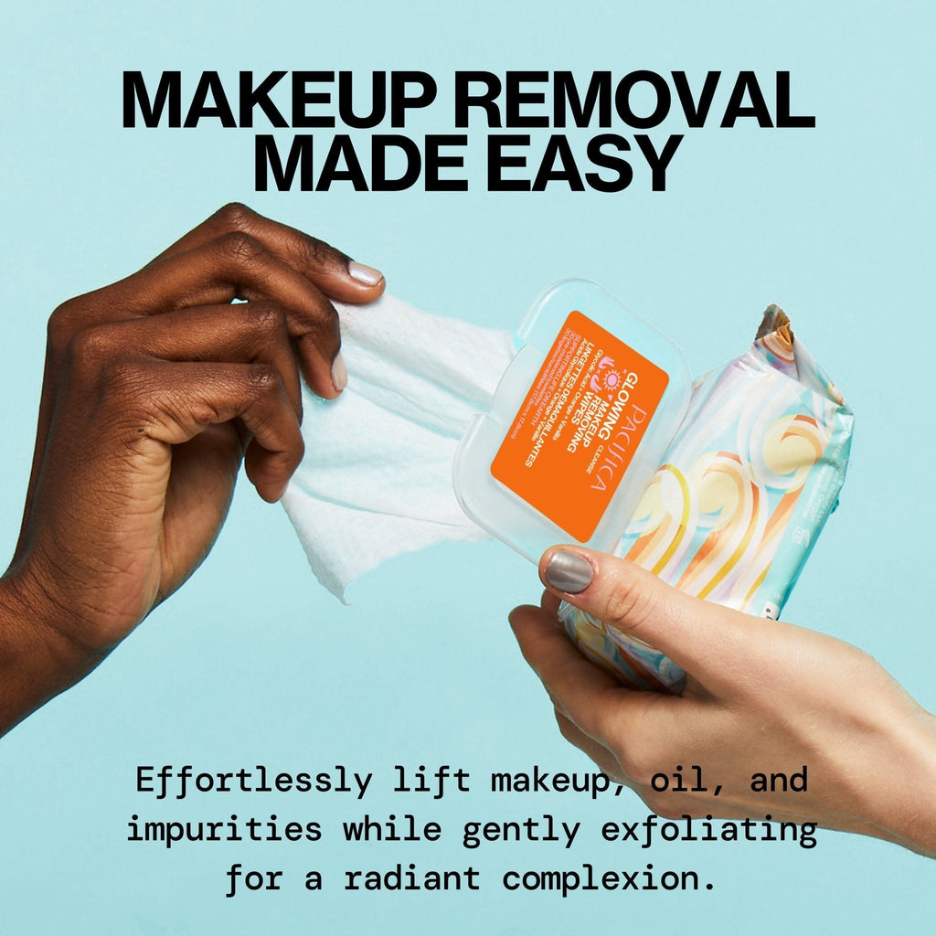 Glowing Glycolic Acid, Orange & Vanilla Makeup Removing Wipes