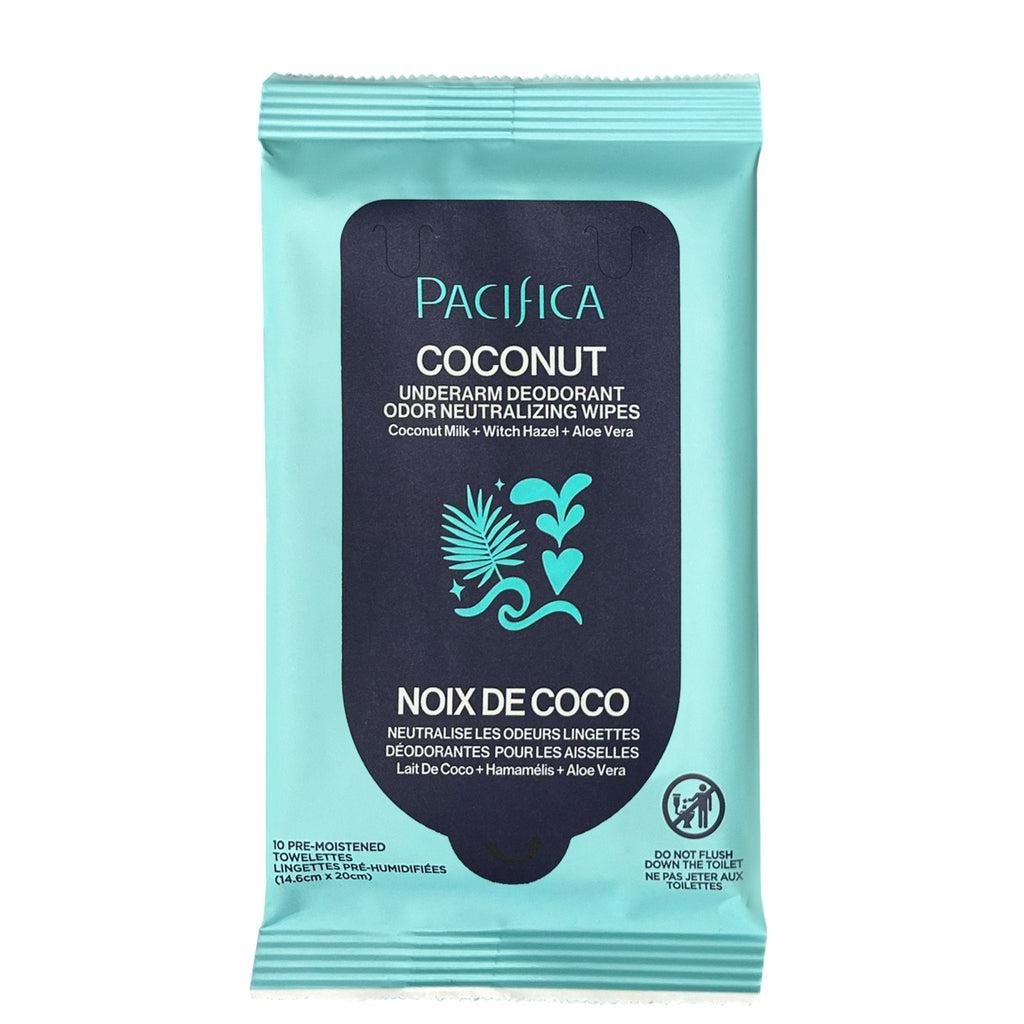 Coconut Milk & Essential Oils Underarm Deodorant Wipes