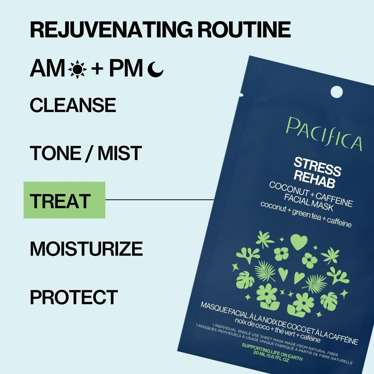 Stress Rehab Coconut & Caffeine Facial Mask