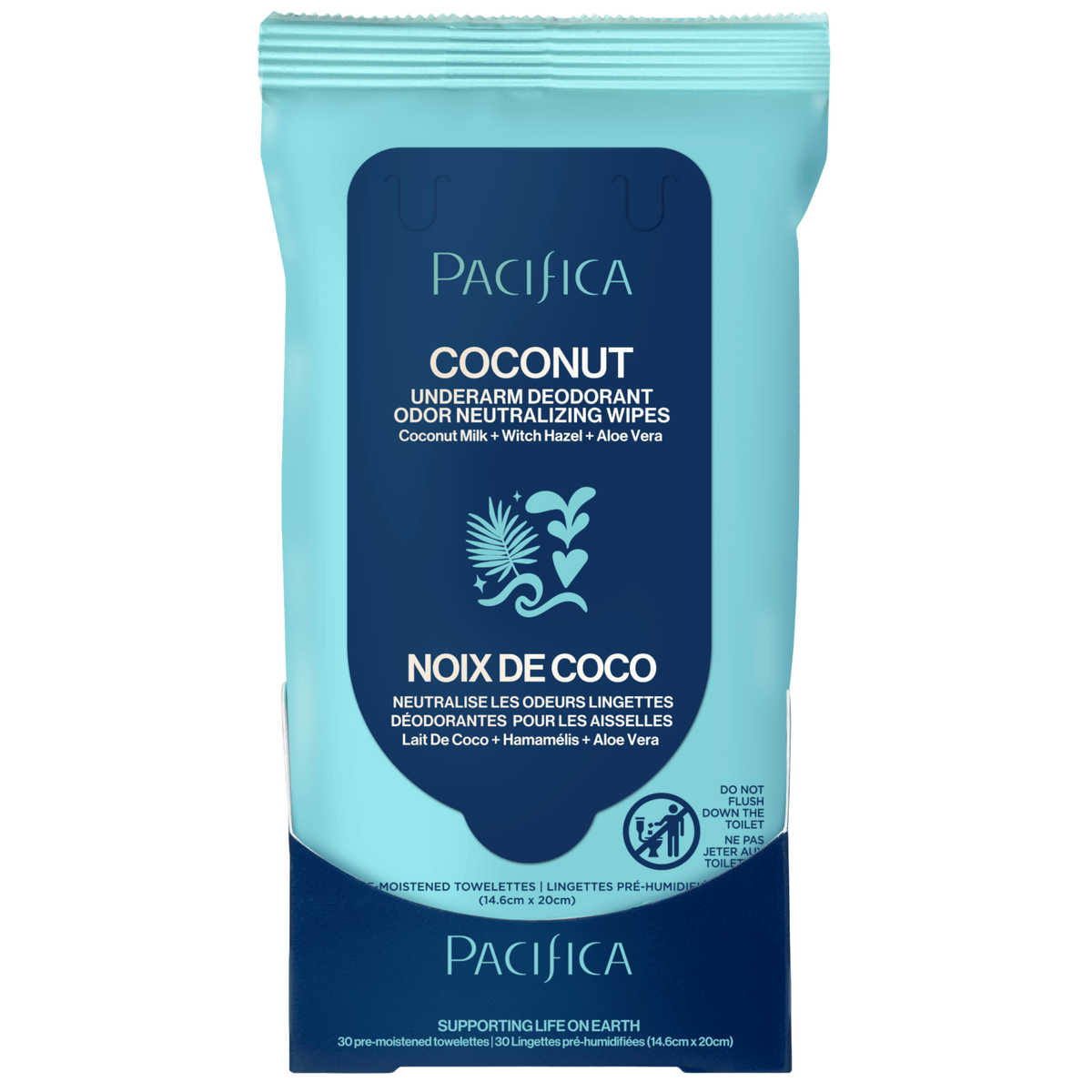 Coconut Milk & Essential Oils Underarm Deodorant Wipes