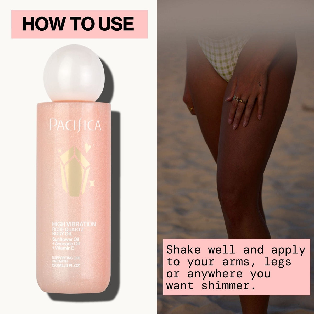 High Vibration Rose Quartz Body Oil
