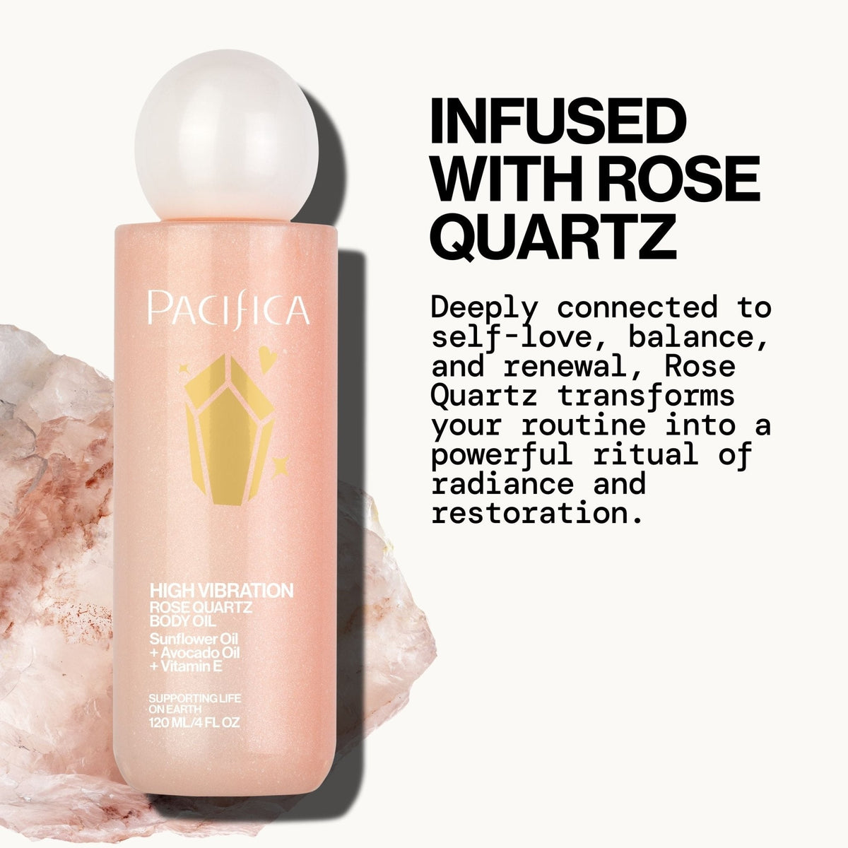 High Vibration Rose Quartz Body Oil