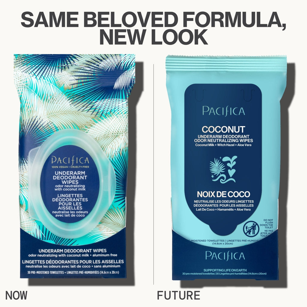 Coconut Milk & Essential Oils Underarm Deodorant Wipes