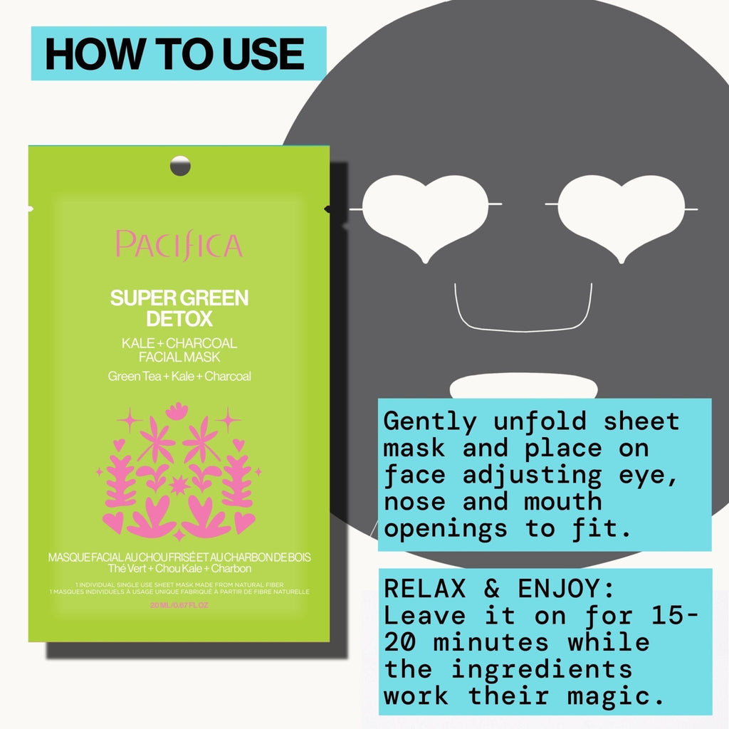 Super Green Detox Kale & Charcoal Detox Facial Mask