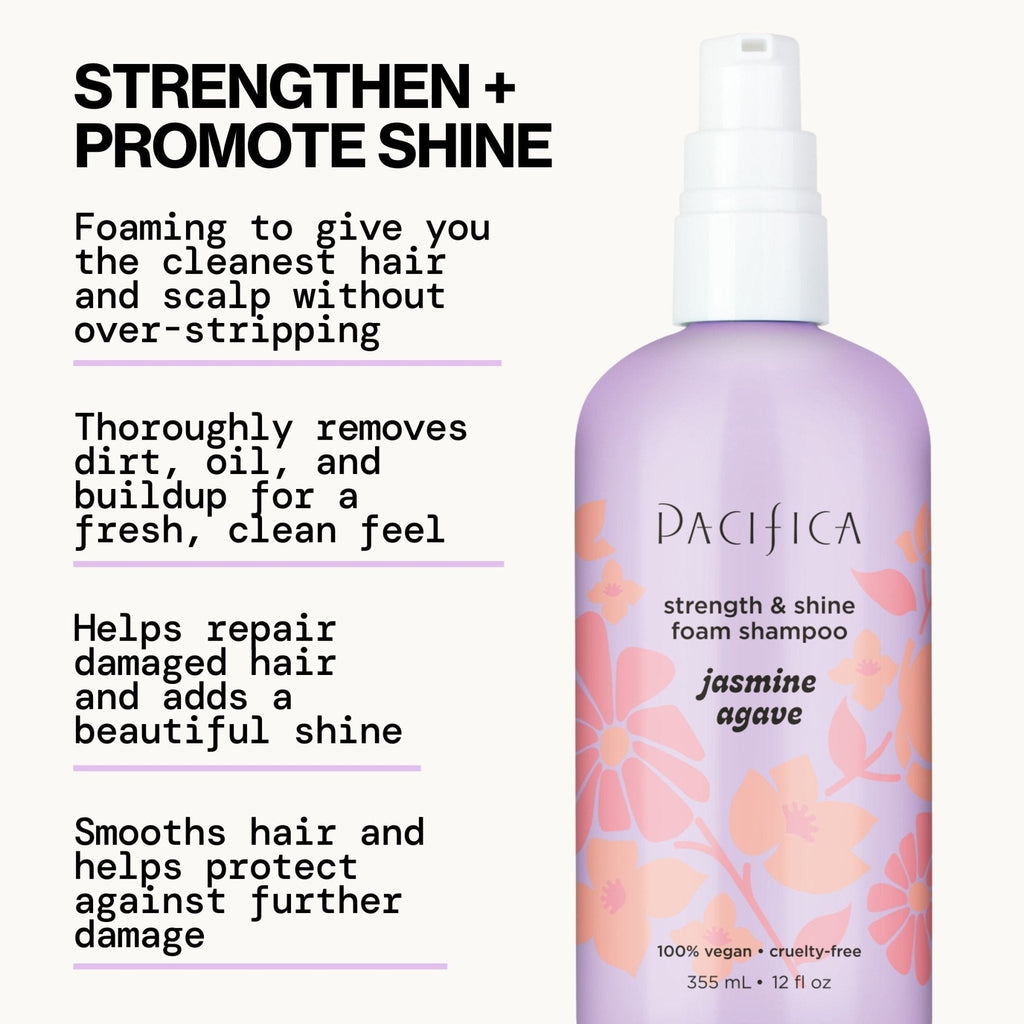 Jasmine Agave Strength + Shine Foaming Shampoo