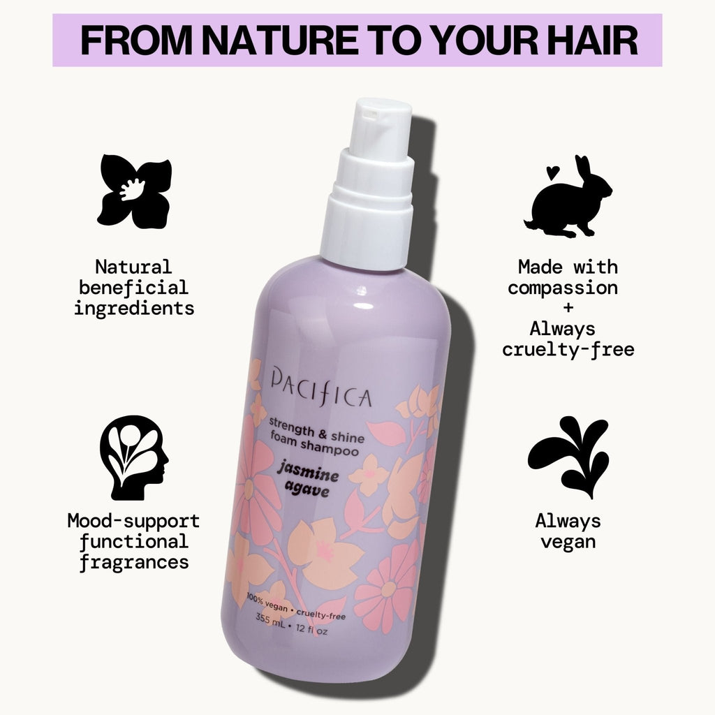 Jasmine Agave Strength + Shine Foaming Shampoo