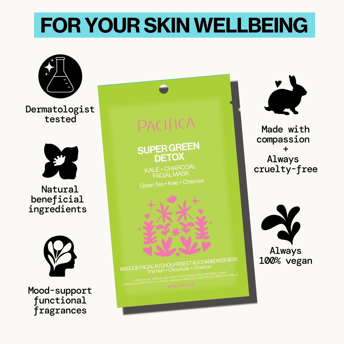 Super Green Detox Kale & Charcoal Detox Facial Mask