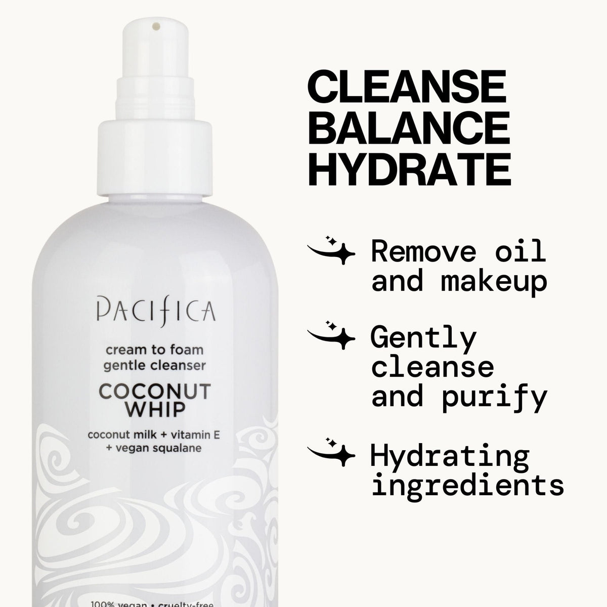 Coconut Whip Cream to Foam Gentle Cleanser