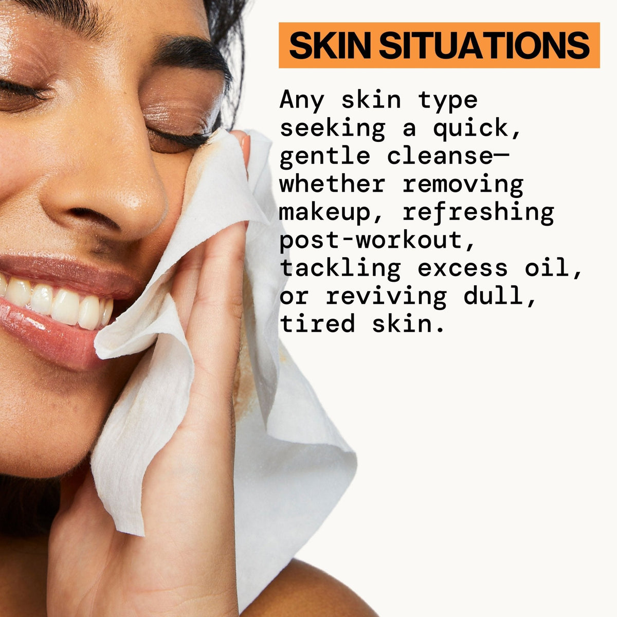 Glowing Glycolic Acid, Orange & Vanilla Makeup Removing Wipes