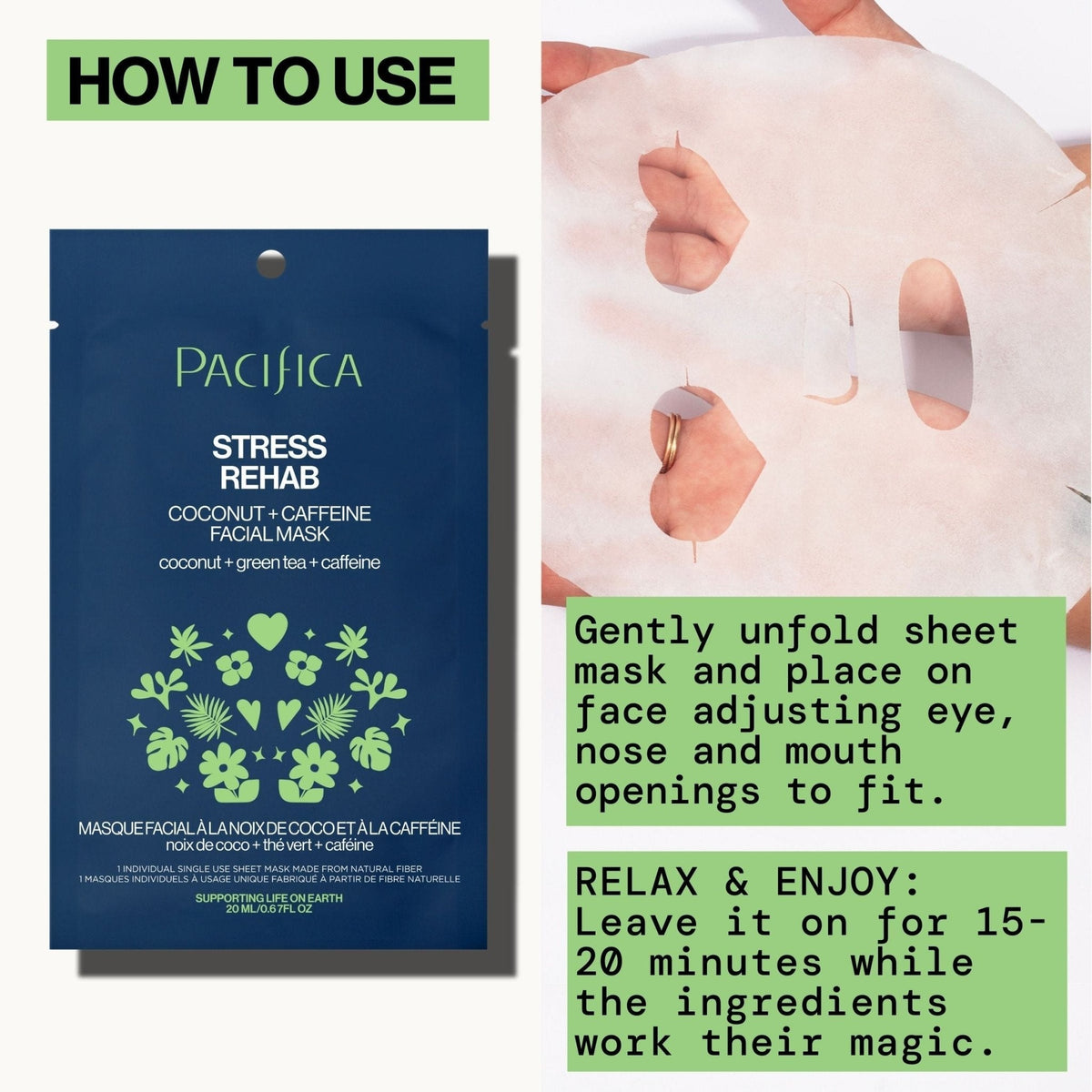 Stress Rehab Coconut & Caffeine Facial Mask